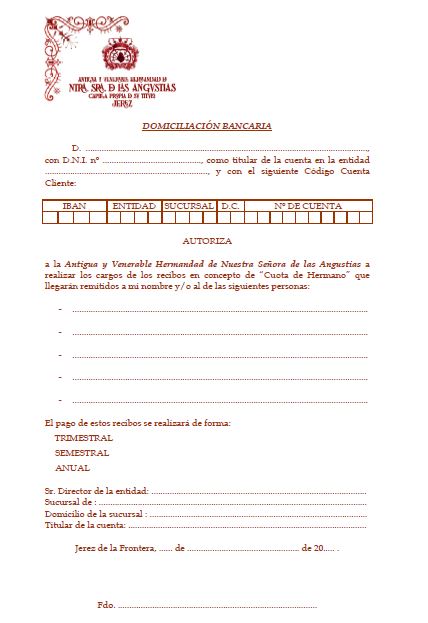 Domiciliacion bancaria