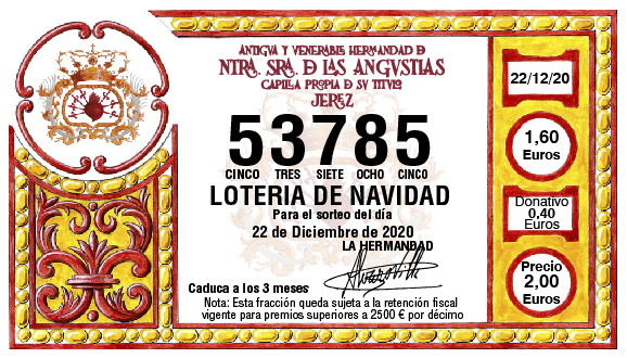 Liquidación de la Lotería de Navidad 2020