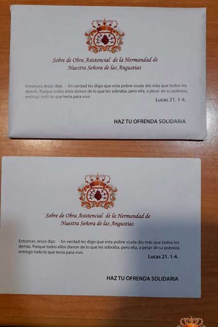Donación del Sobre Solidario de la Bolsa de Caridad de Nuestra Señora de las Angustias del 2023