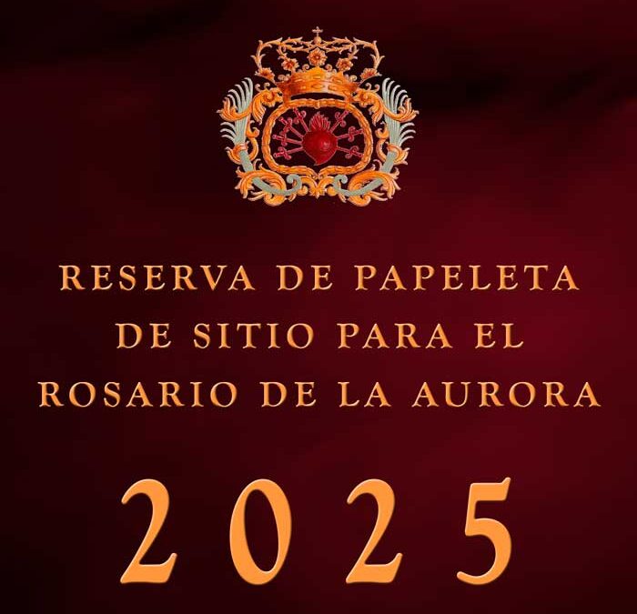 Comunicación de Cambio de fechas de Papeletas de Sitio para el Rosario de Aurora 2025